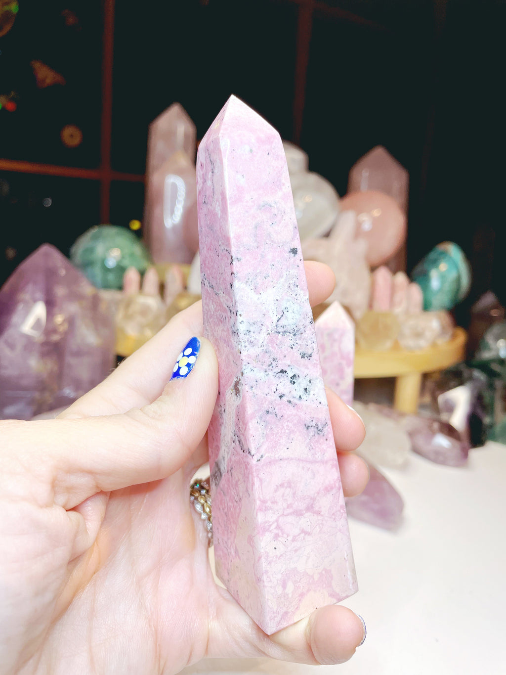 Rhodonite Obelisk by Baltic Mermaid