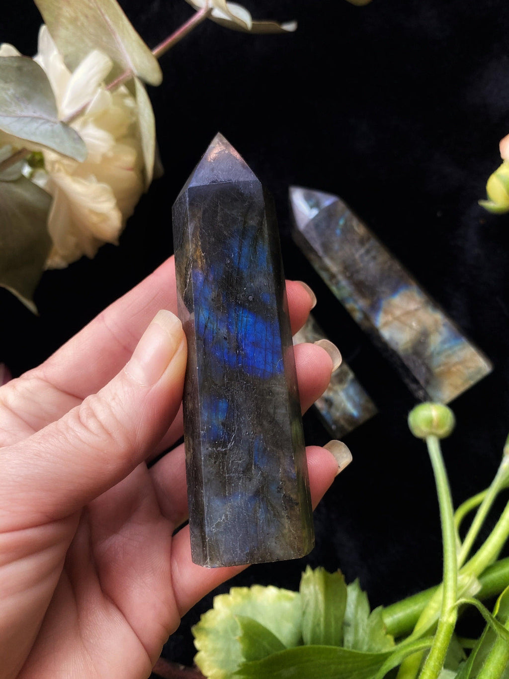 Labradorite Crystal Wands - Polished Tower