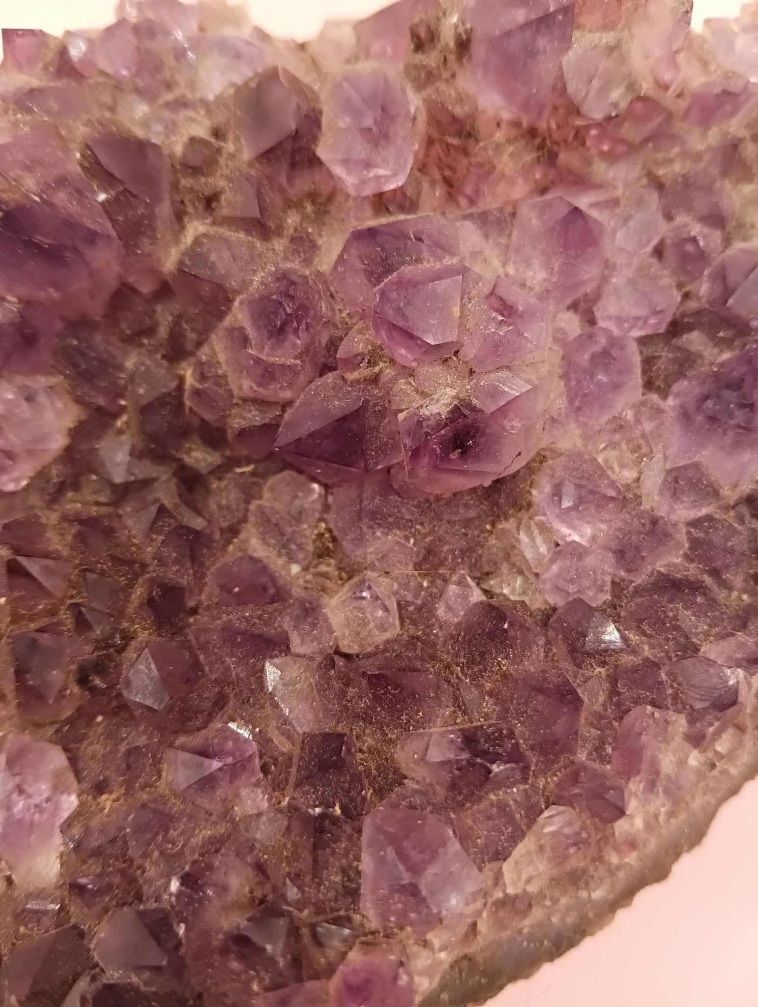 Natural Amethyst Cluster Crystal – Raw Purple Quartz Geode (4.7x3.5x1.8")