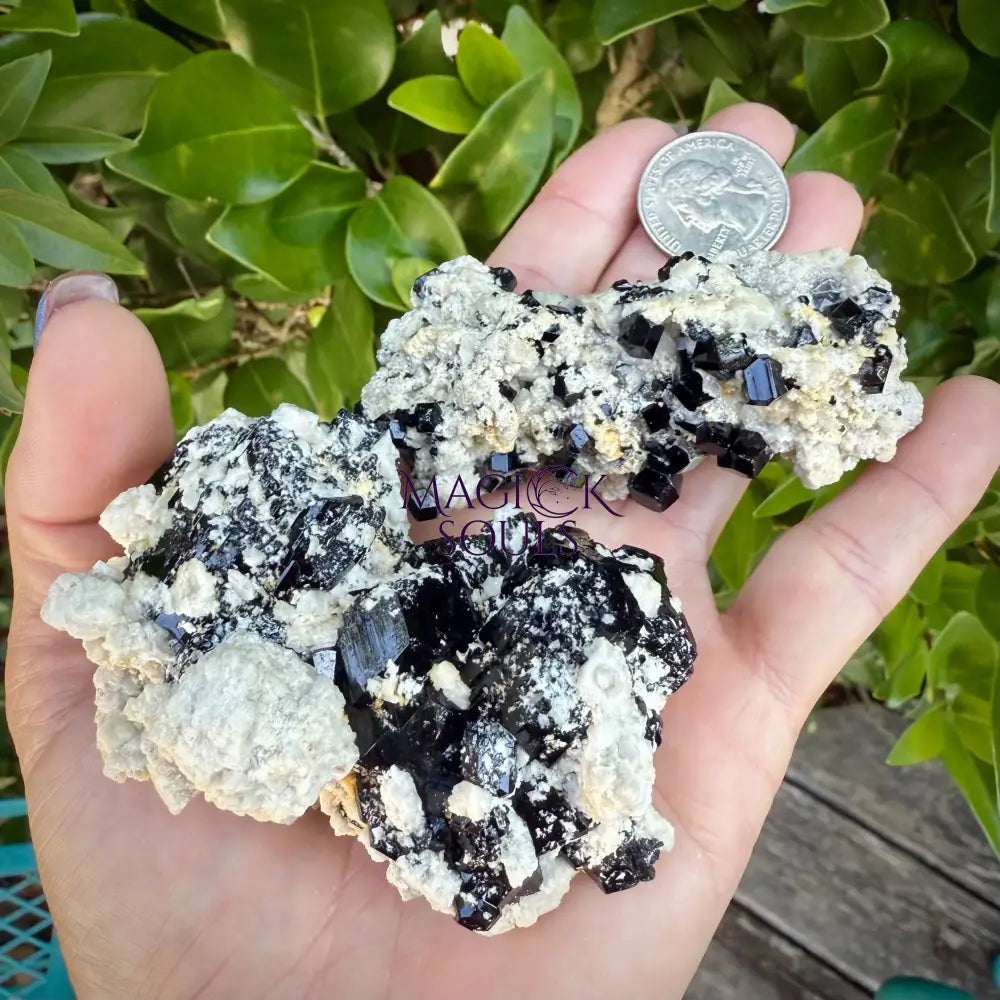 Natural Black Schorl Tourmaline & Smoky Quartz – Namibia by Magick Souls