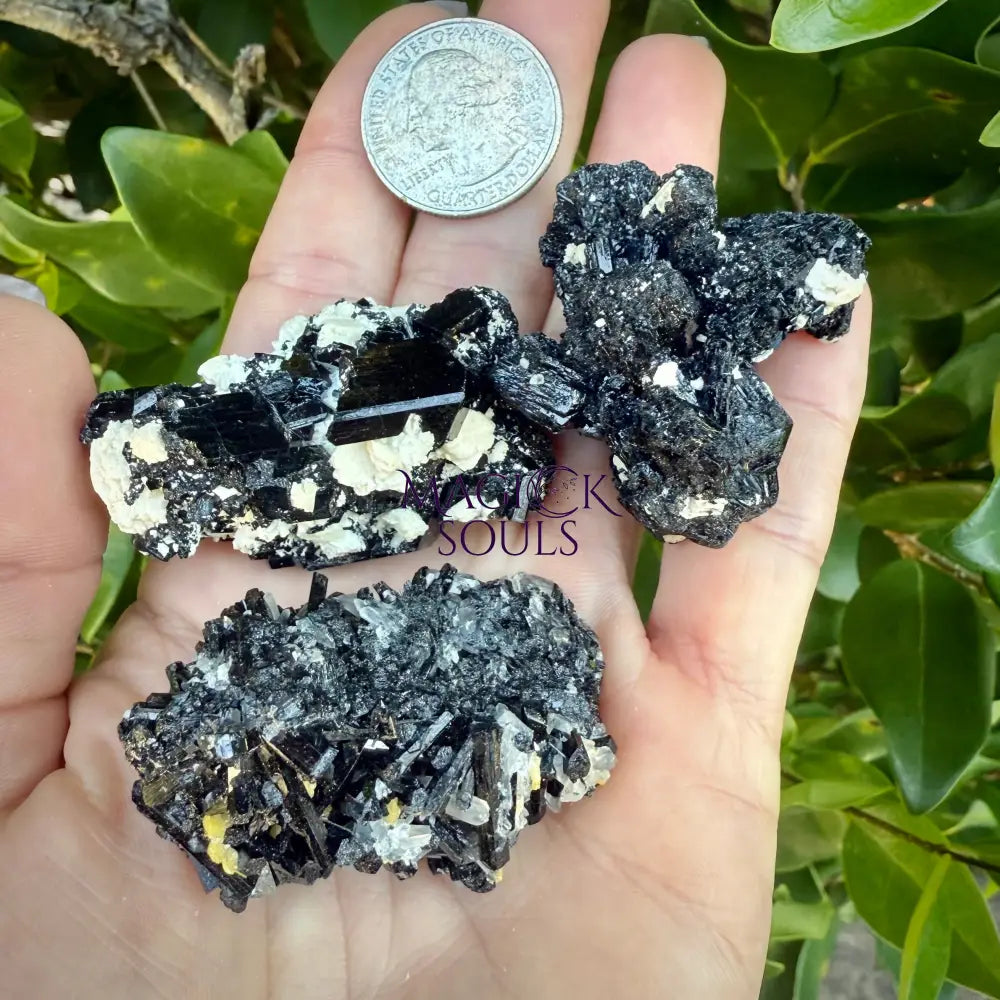 Natural Black Schorl Tourmaline & Smoky Quartz – Namibia by Magick Souls