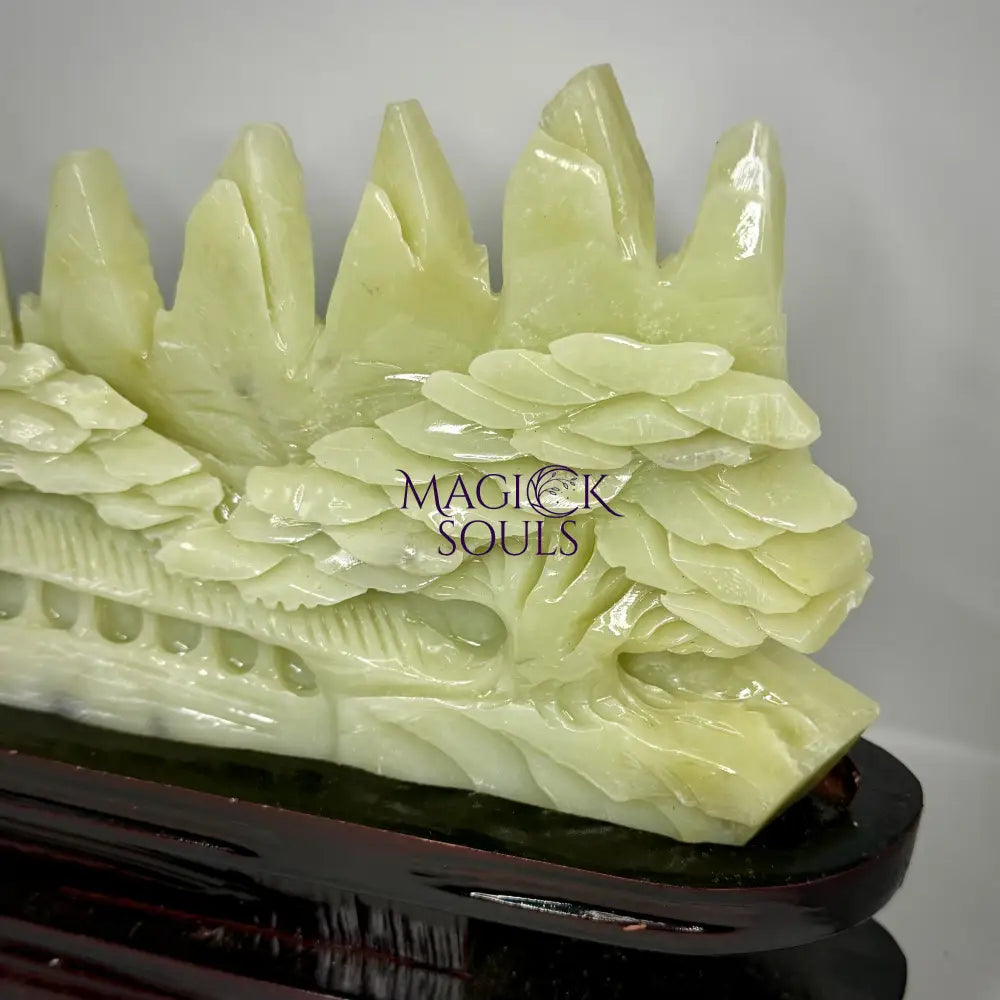 One-of-a-Kind Hand-Carved Crystal Jade Landscape Sculpture – Almost 7 Pounds! by Magick Souls