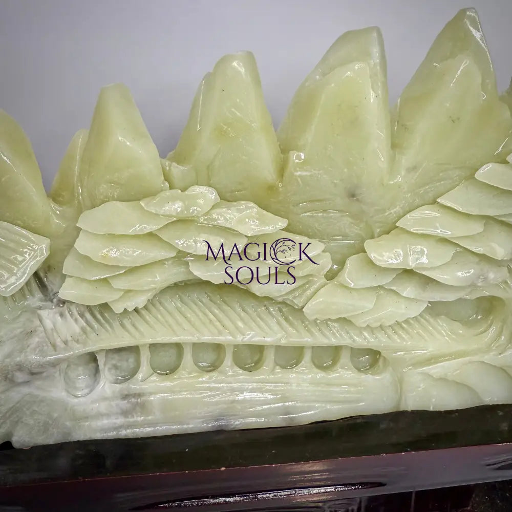 One-of-a-Kind Hand-Carved Crystal Jade Landscape Sculpture – Almost 7 Pounds! by Magick Souls