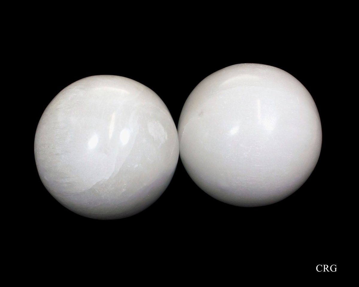 Large Selenite Sphere (1 Piece) 4" Inches by Crystal River Gems