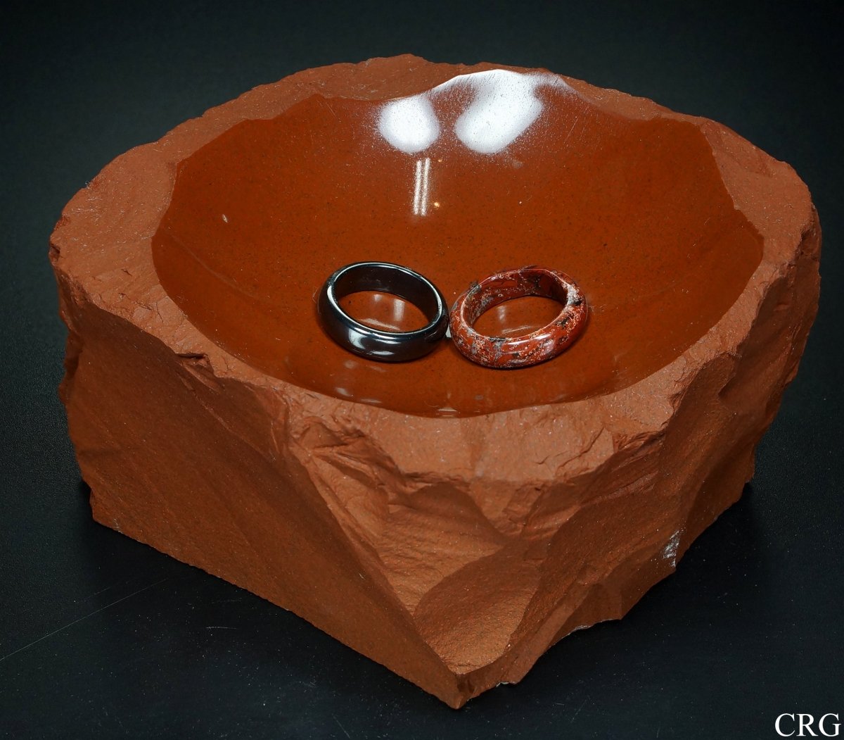 QTY 1 - Red Jasper Dish / 3.75-5" AVG by Crystal River Gems