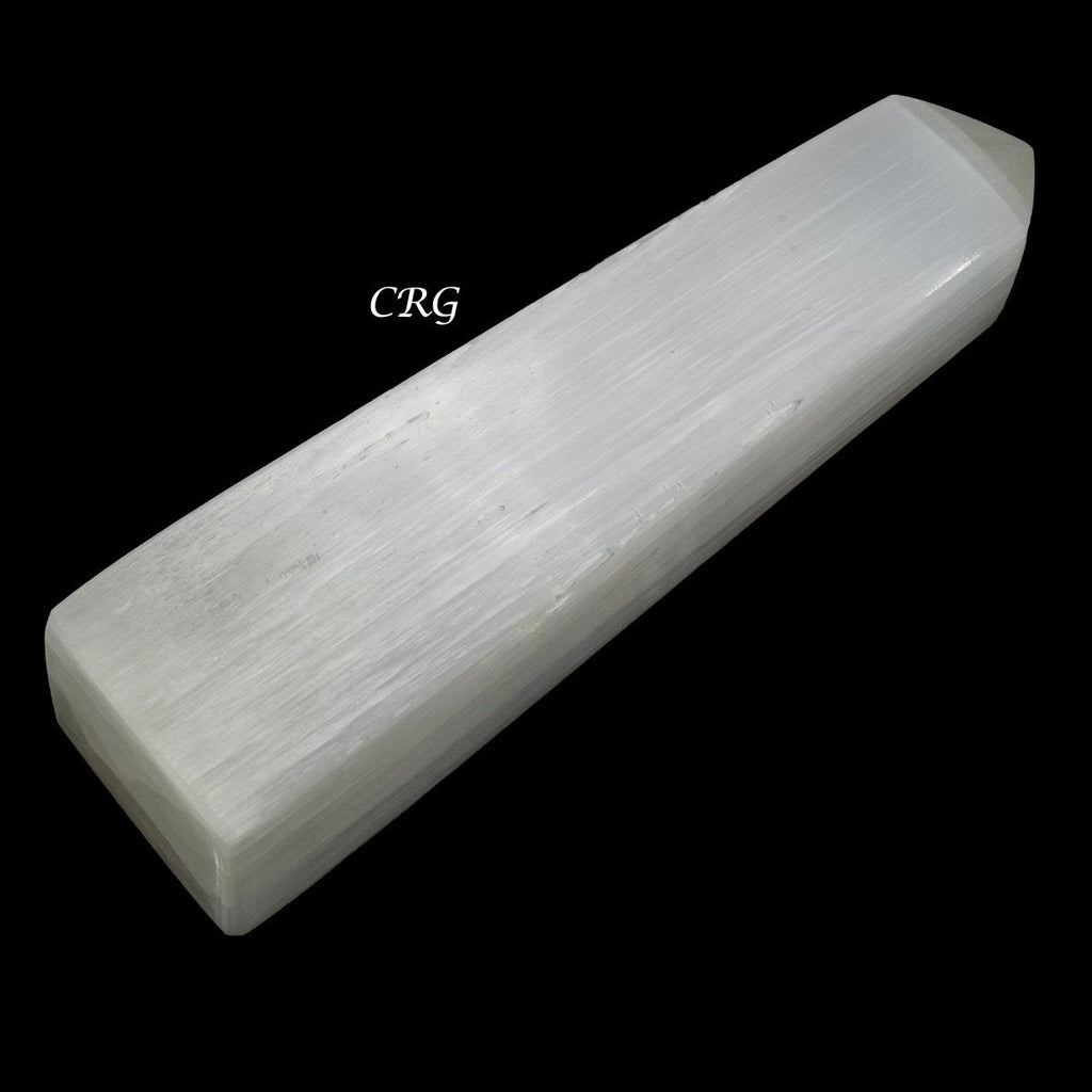 Selenite Obelisk Tower 7 to 7.5 Inches (1 Piece) by Crystal River Gems