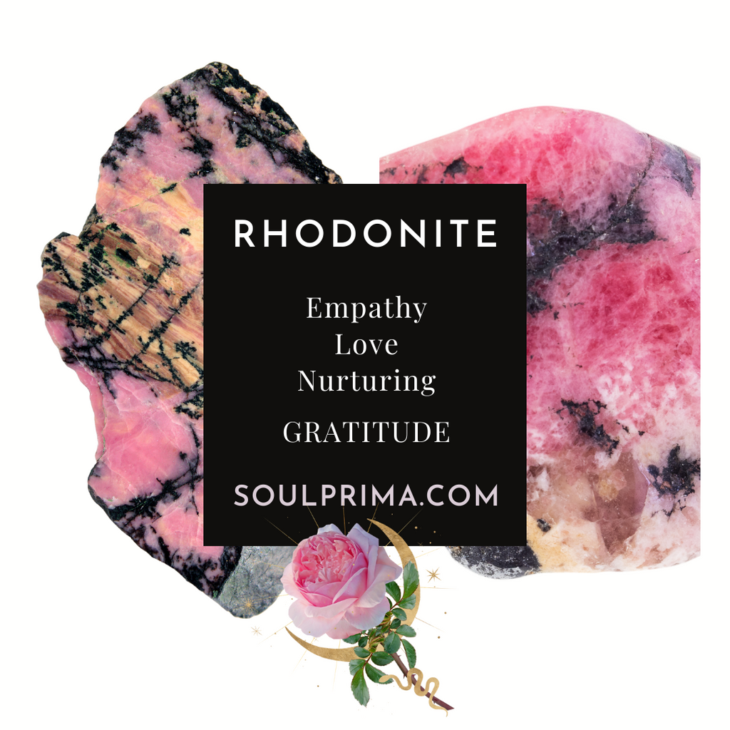 Rhodonite 14 mm Bracelet for Compassion, Stretchy, XL Beads