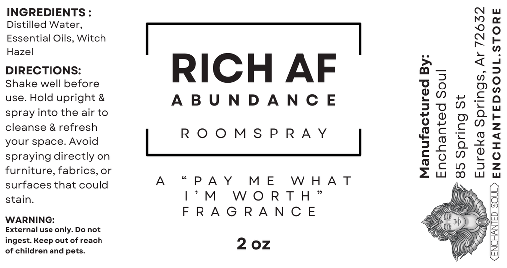 Rich AF Abundance Room Spray by Enchanted Soul
