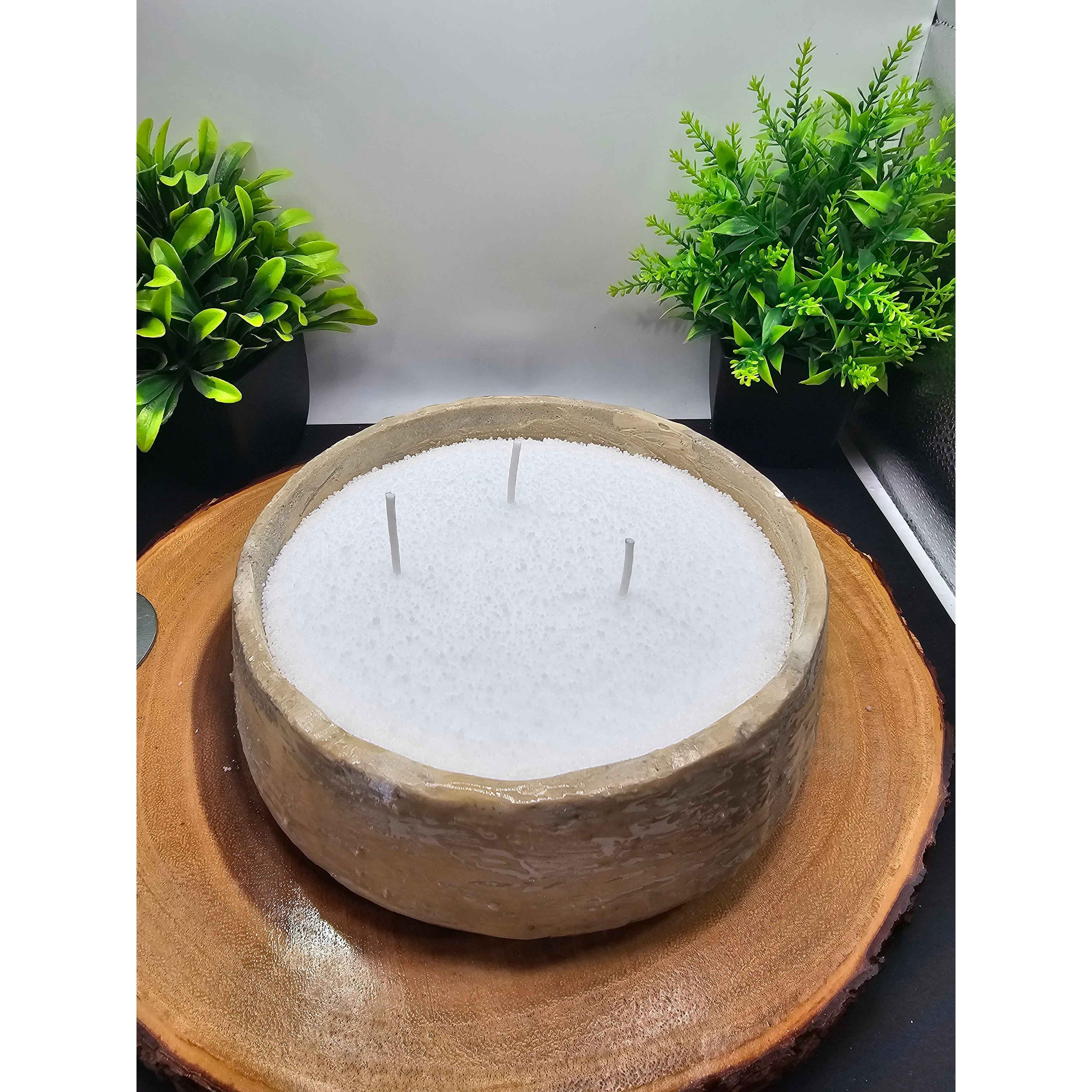 Concrete Candle Bowl by CrystalCloud Company