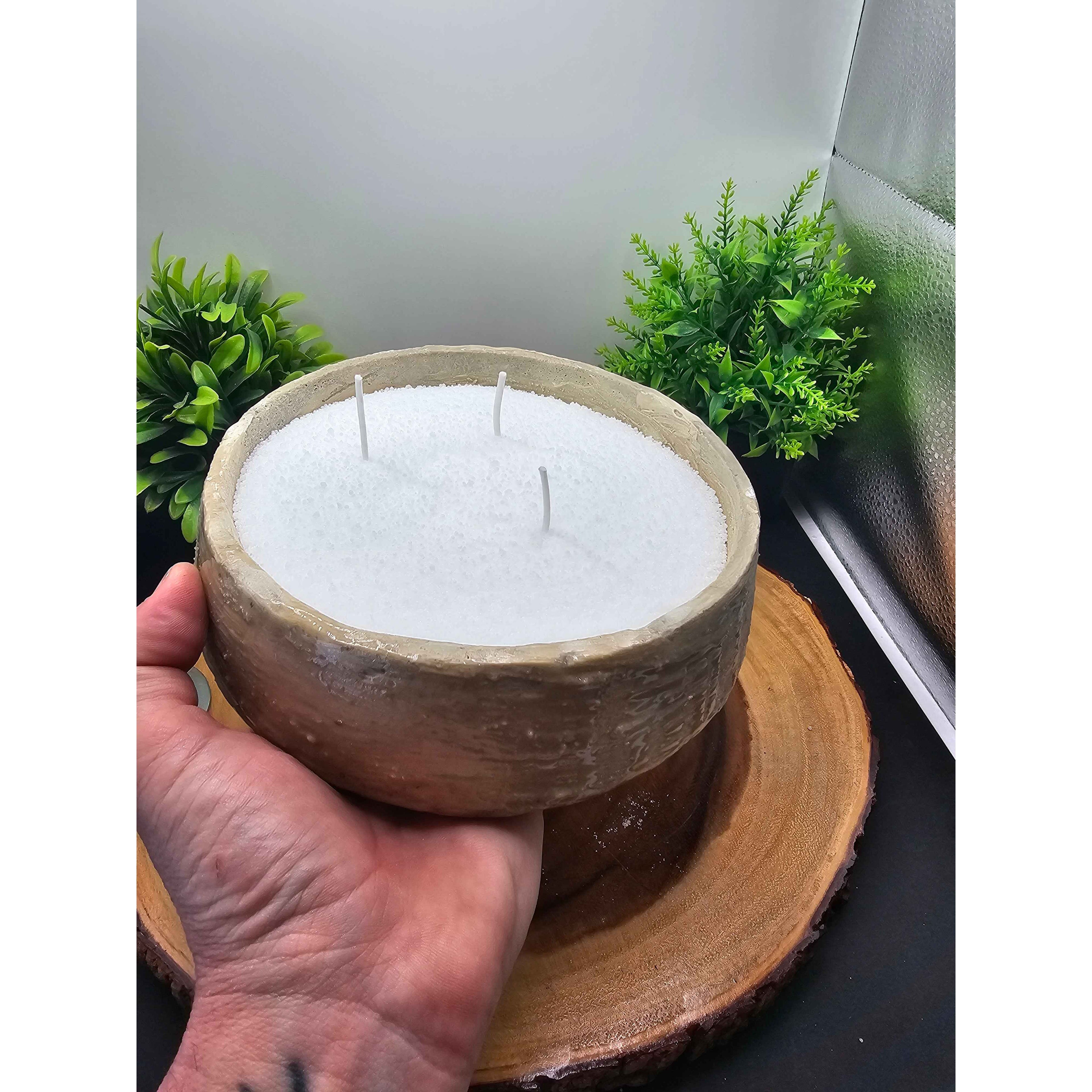 Concrete Candle Bowl by CrystalCloud Company