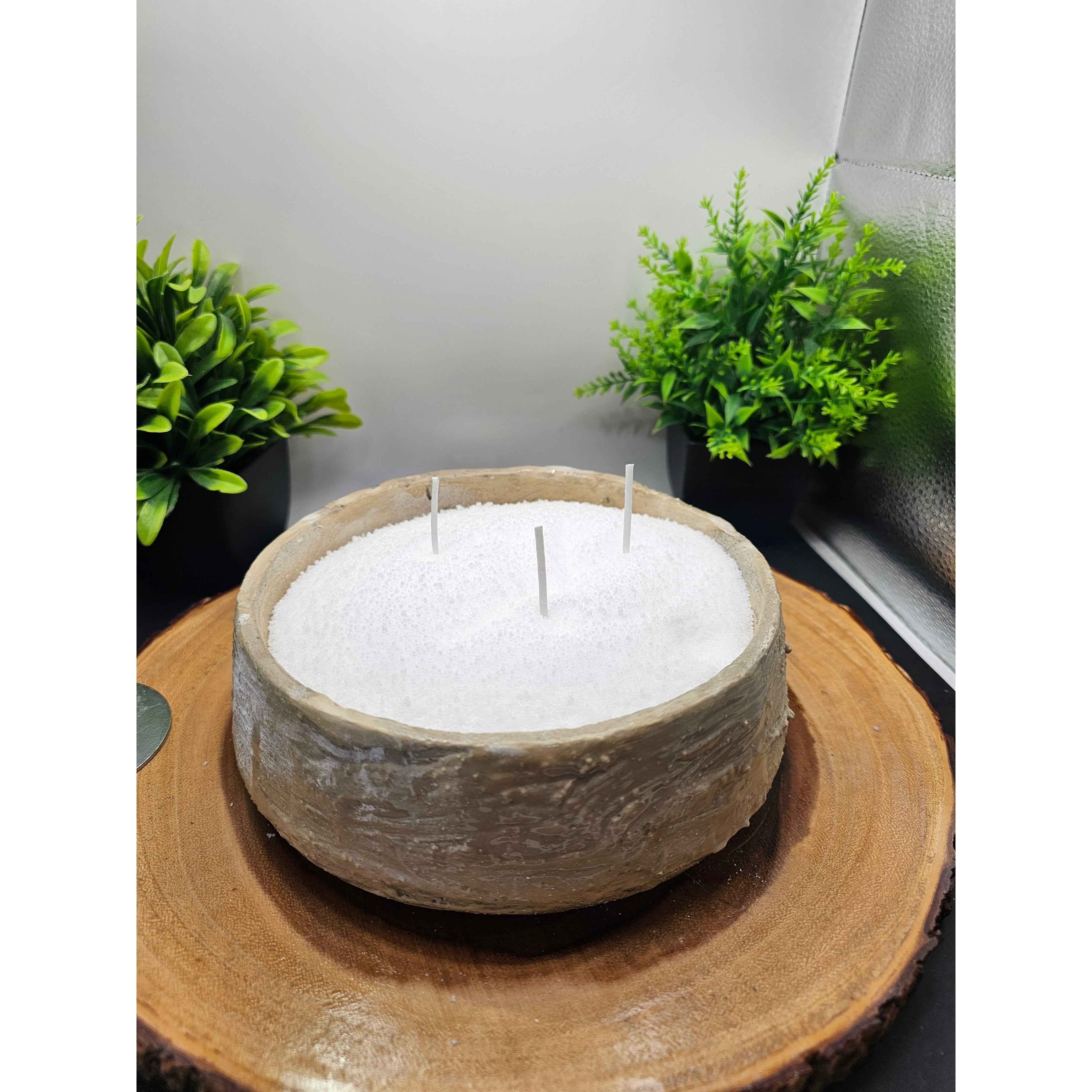 Concrete Candle Bowl by CrystalCloud Company