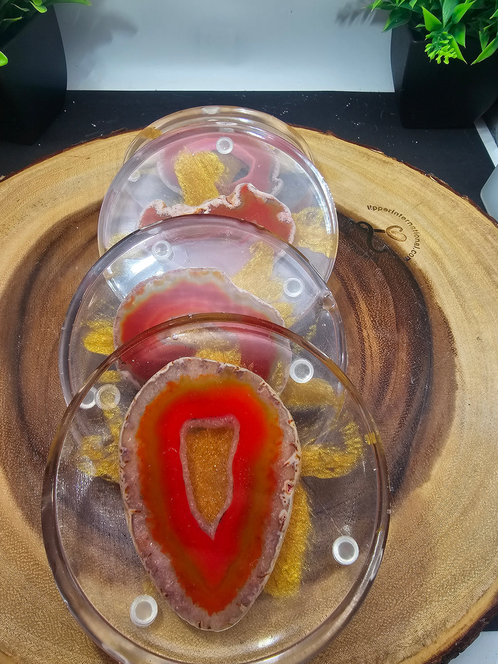Agate coaster set by CrystalCloud Company