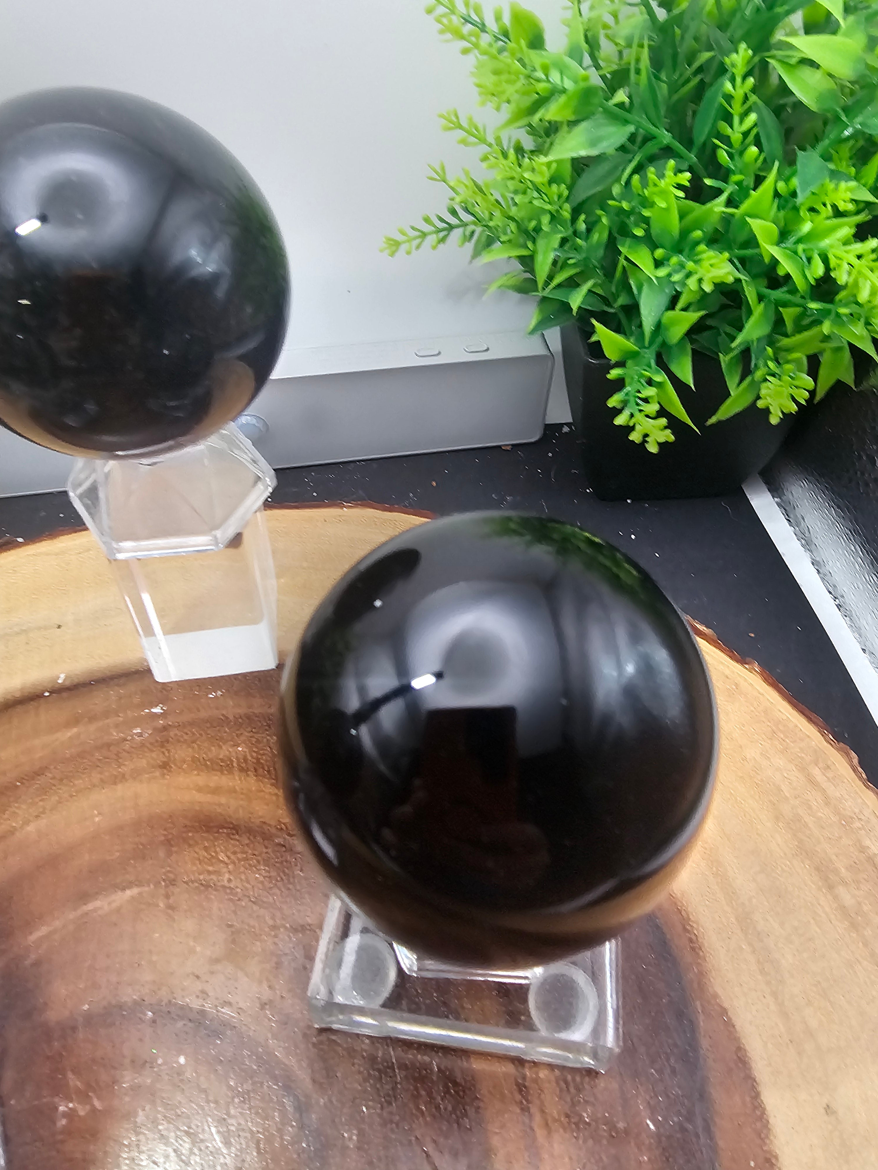 Obsidian Spheres by CrystalCloud Company