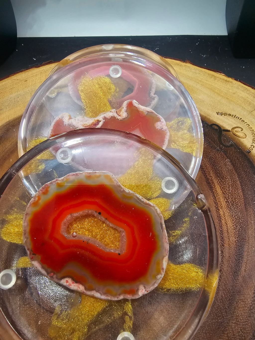 Agate coaster set by CrystalCloud Company
