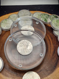 Silver Dollar coaster set 4pcs by CrystalCloud Company