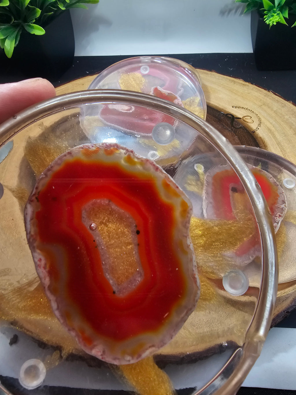 Agate coaster set by CrystalCloud Company