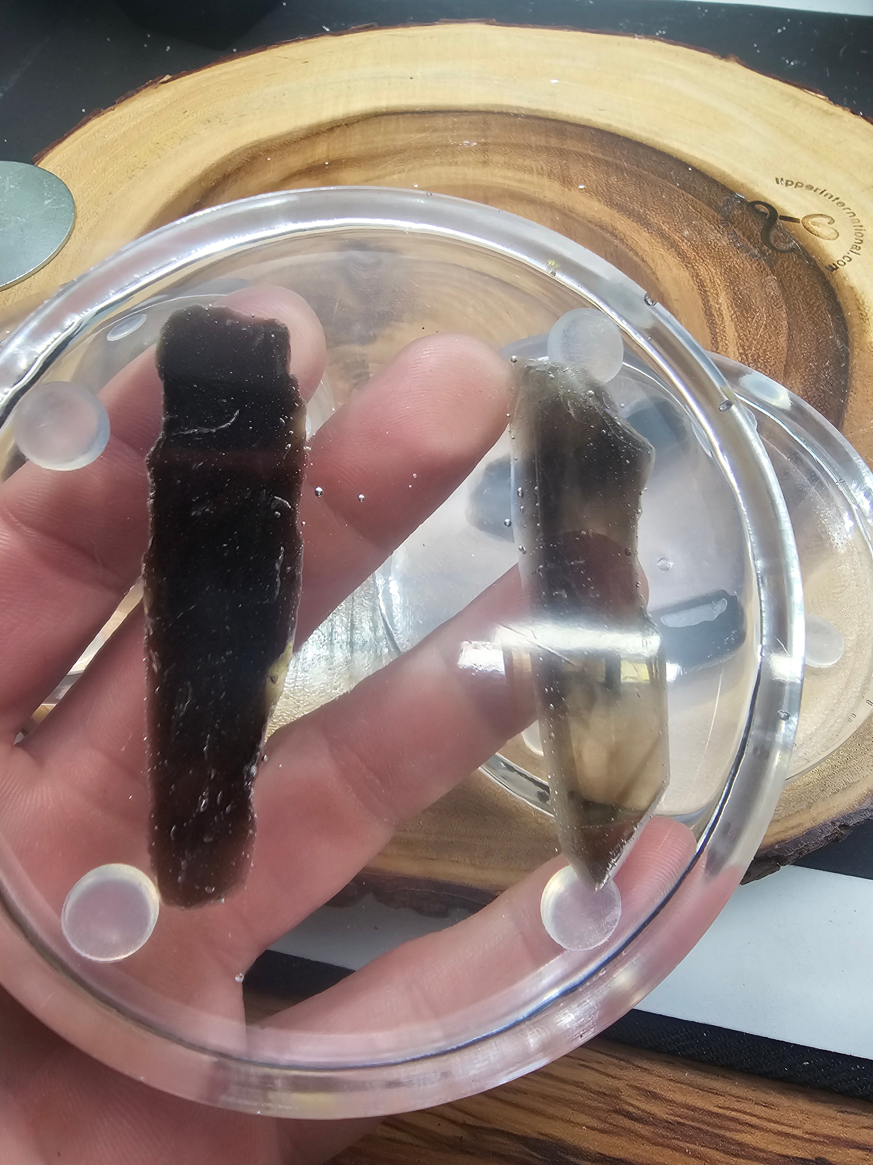 Smoky quartz coaster set by CrystalCloud Company