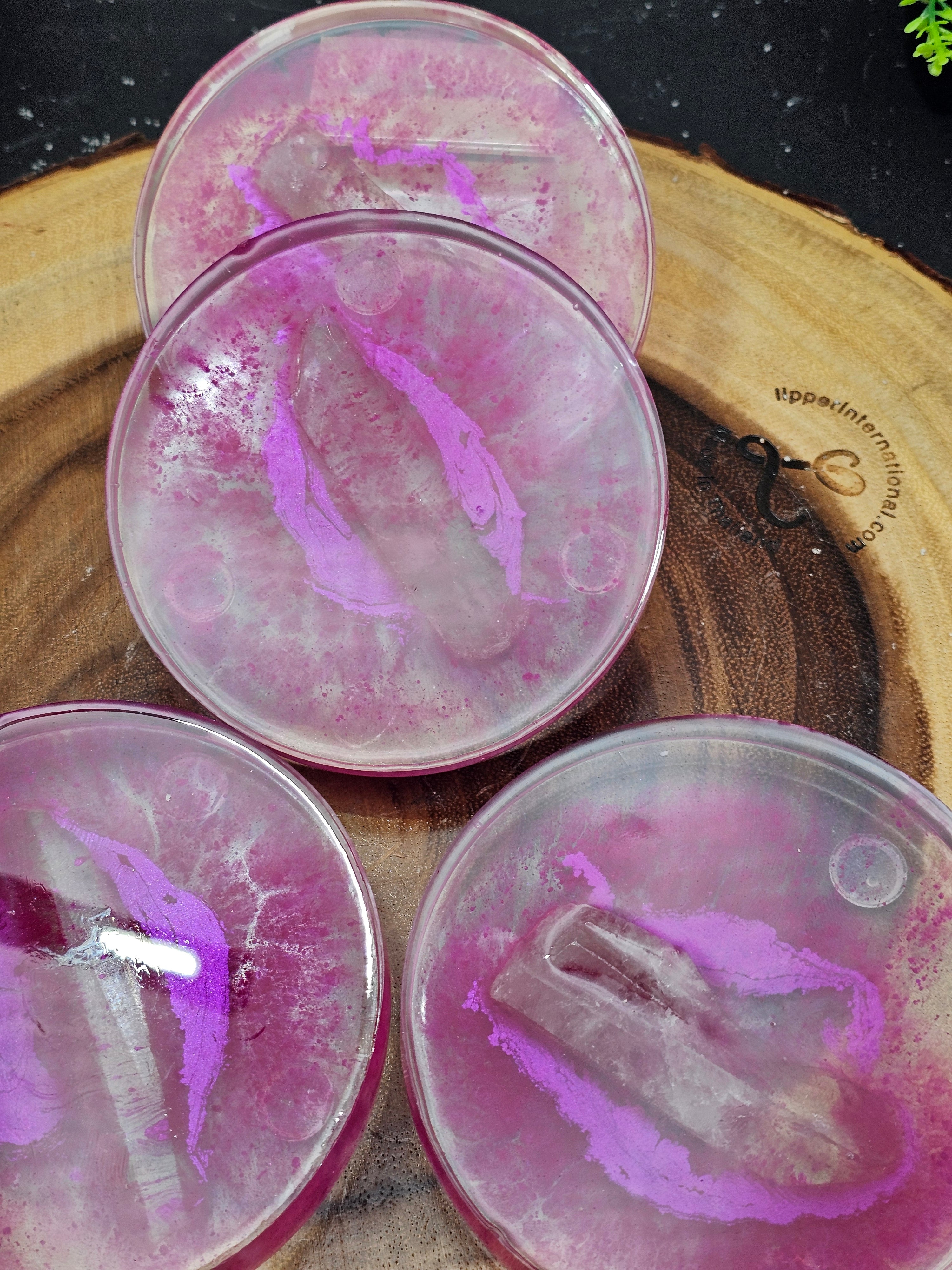 White Quartz coaster set by CrystalCloud Company
