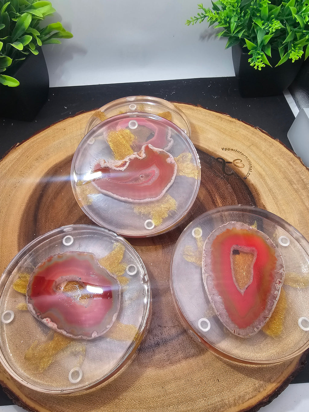Agate coaster set by CrystalCloud Company