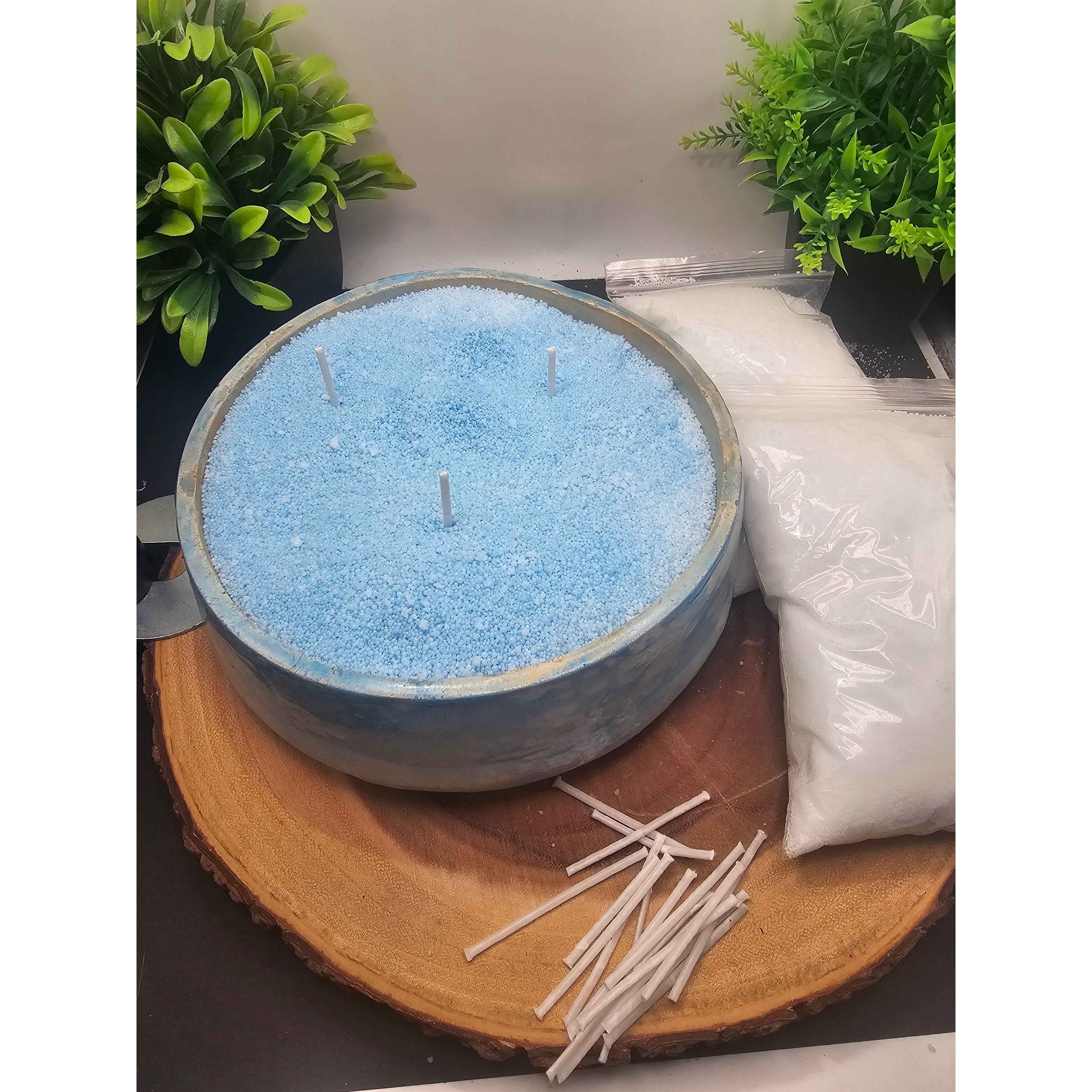 Blue Lemon Candle Bowl by CrystalCloud Company