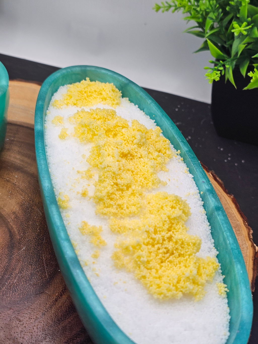 Teal lemon trio candle set by CrystalCloud Company
