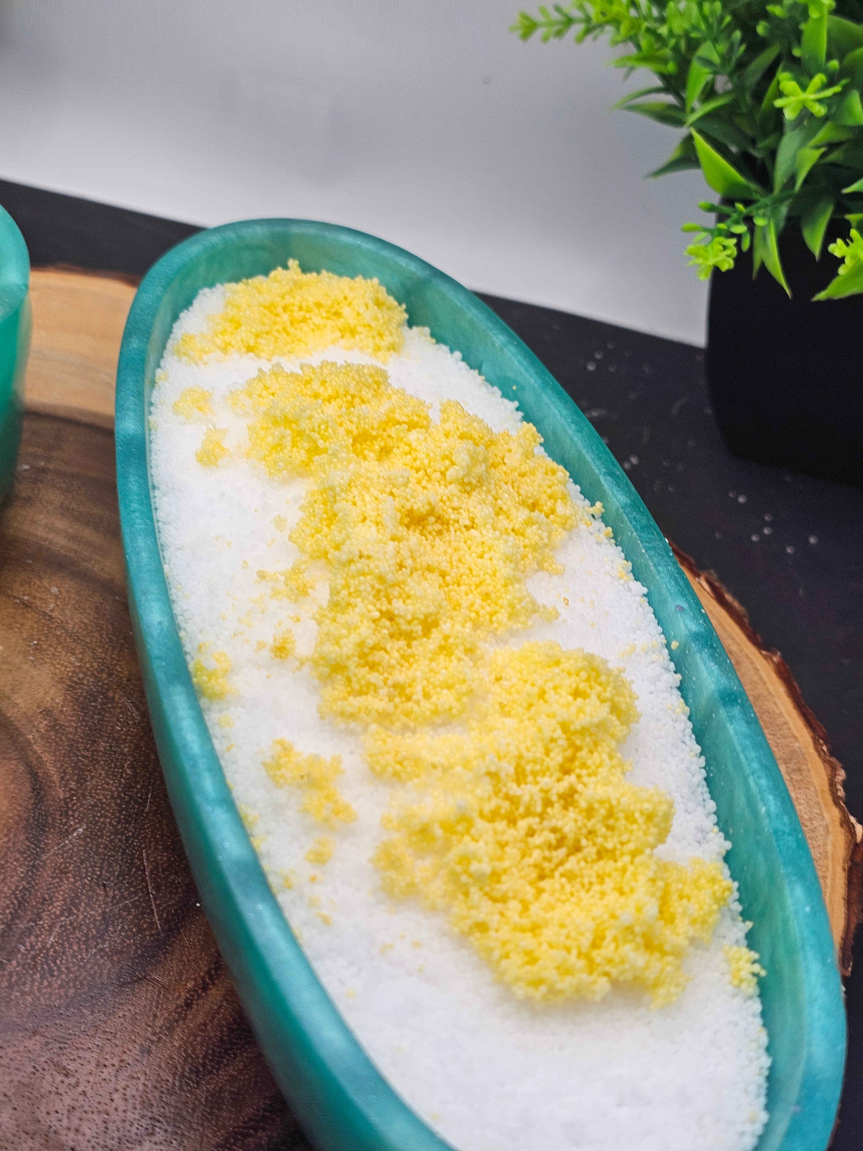 Teal lemon trio candle set by CrystalCloud Company