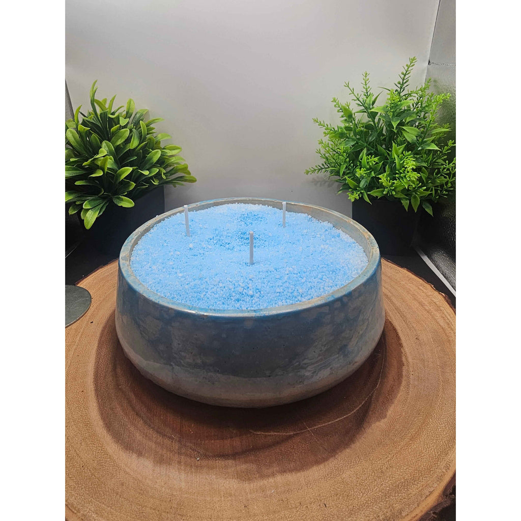 Blue Lemon Candle Bowl by CrystalCloud Company
