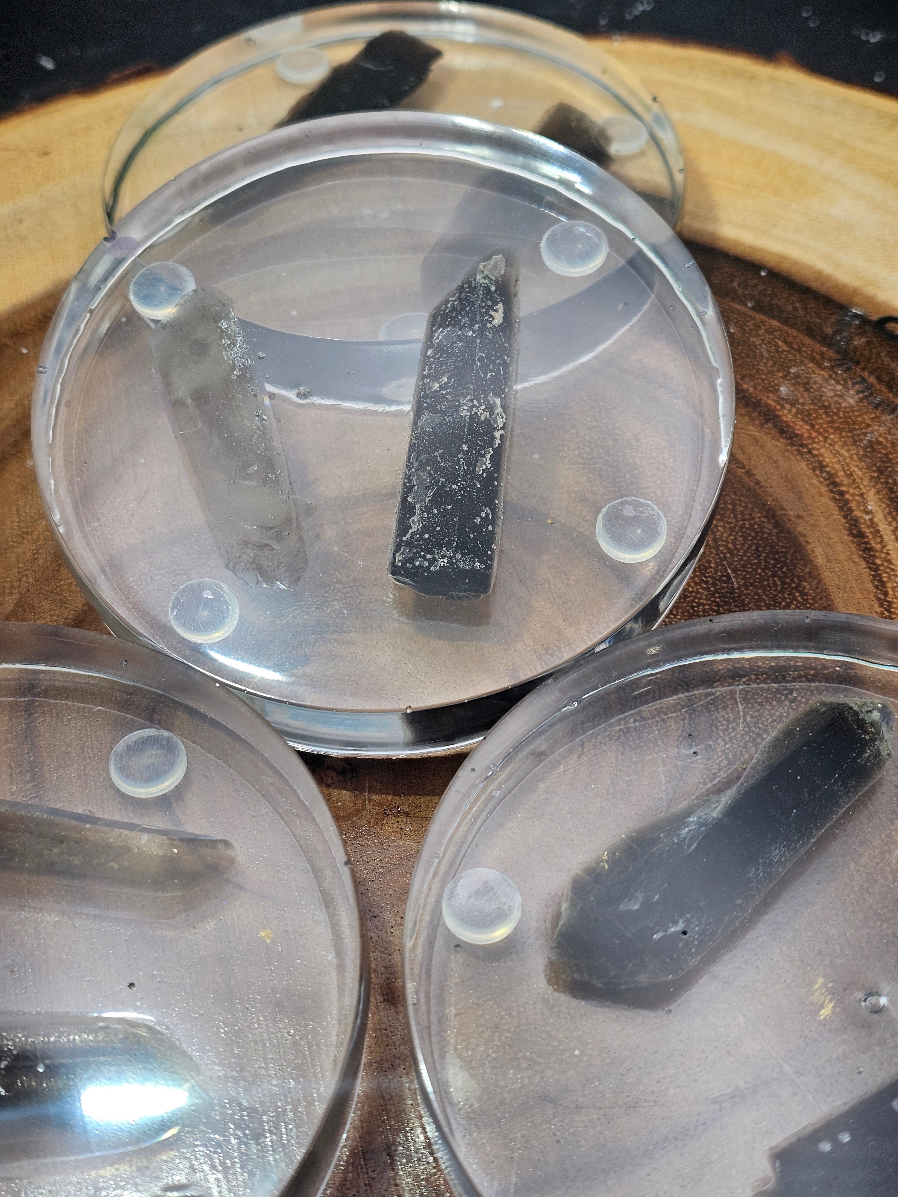 Smoky quartz coaster set by CrystalCloud Company