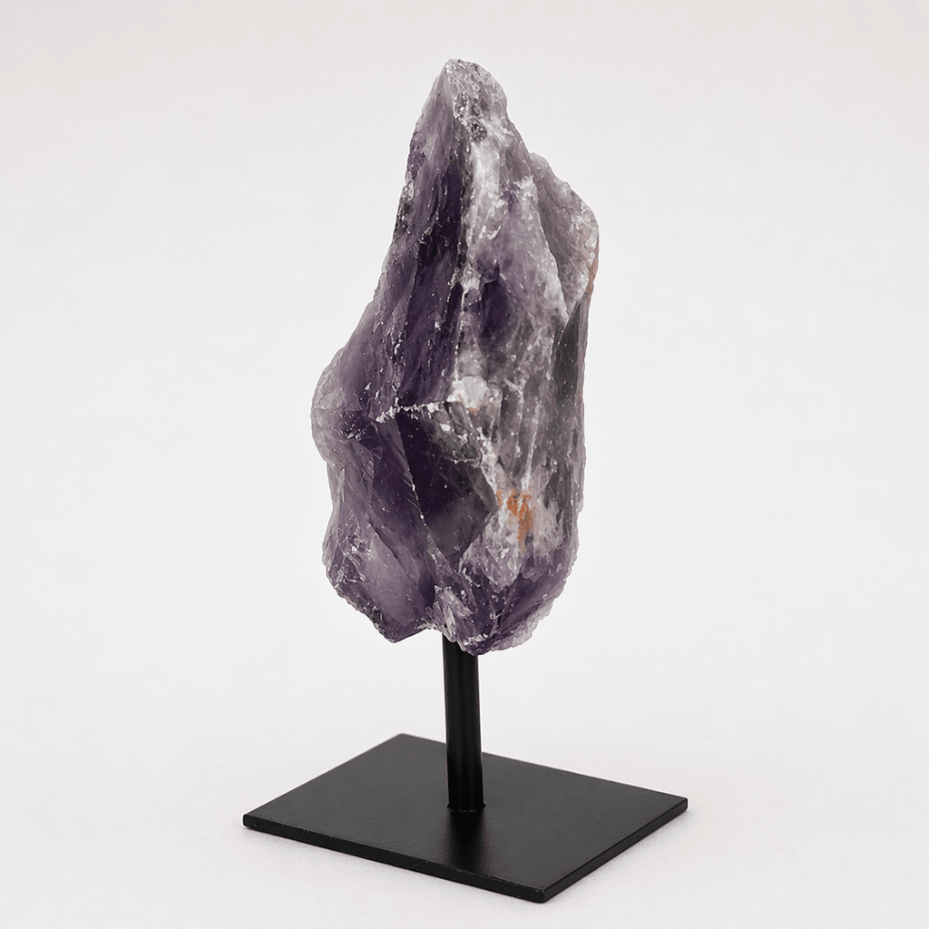 Rough Amethyst on Metal Stand by Crystal River Gems