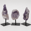 Rough Amethyst on Metal Stand by Crystal River Gems