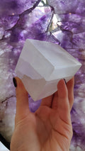 Selenite Standing Cube 5cm by Rare Earth Gallery