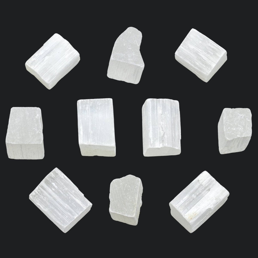 Selenite Rough 1 to 2 Inches (By Weight) by Crystal River Gems