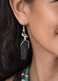 Silver Smoky Quartz Wrapped Earrings by Enchanted Soul