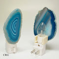 Teal Agate Nightlight with Bulb and Switch by Crystal River Gems