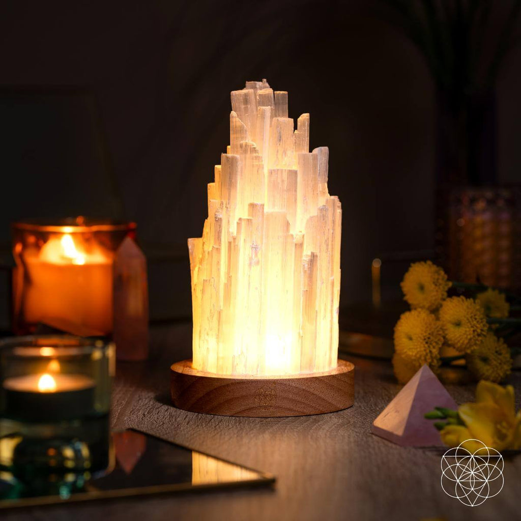 The Cleanse-All Selenite Lamp - 2 Pounds of Healing Power by Conscious Items
