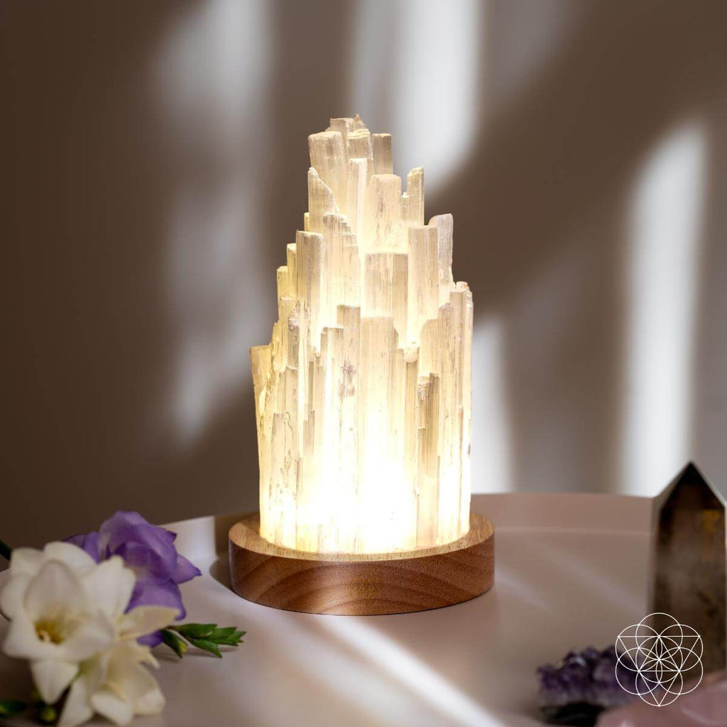 The Cleanse-All Selenite Lamp - 2 Pounds of Healing Power by Conscious Items
