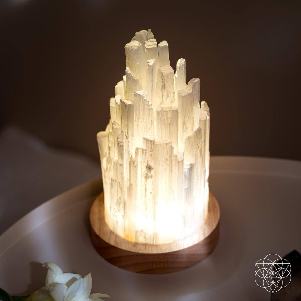 The Cleanse-All Selenite Lamp - 2 Pounds of Healing Power by Conscious Items