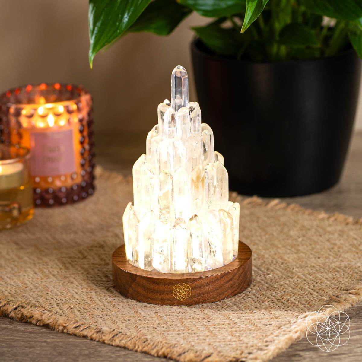 The Clear Quartz Manifestation Tower Lamp by Conscious Items