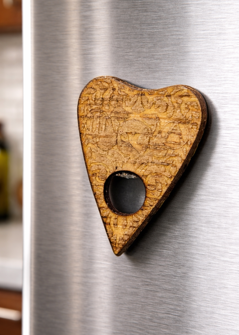Small Planchette Wooden Magnet by Enchanted Soul